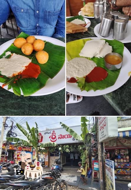 Among different things one can find food and exterior at Hotel Sri Sai