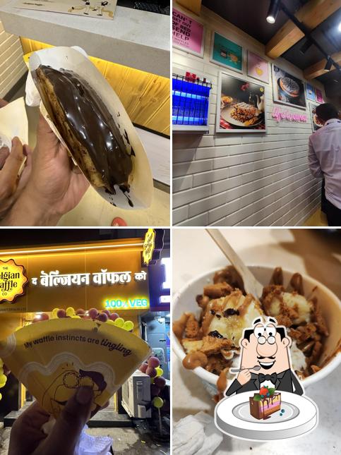 Chocolate cake at The Belgian Waffle co