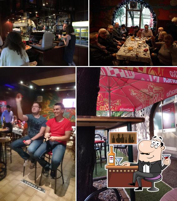 Cafe bar Bura si caratterizza per la bancone da bar e interni