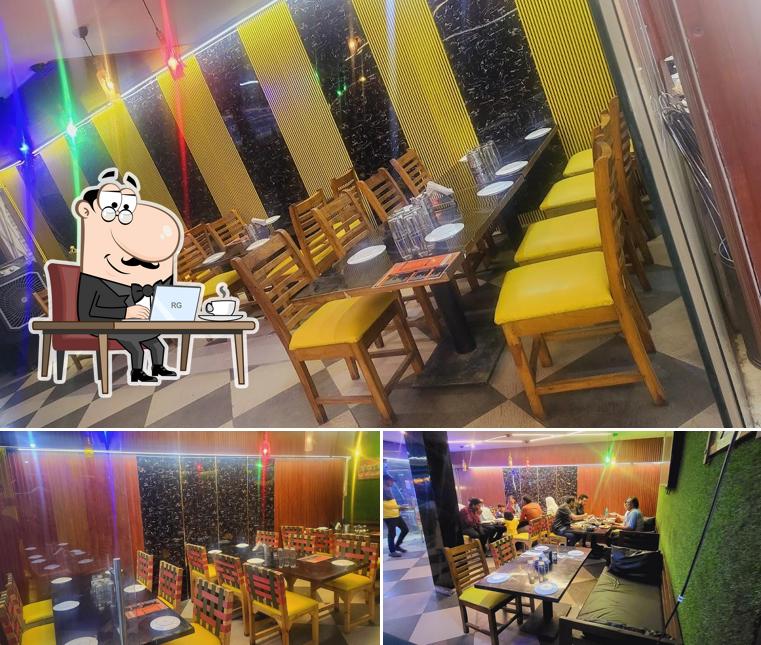 Take a seat at one of the tables at The Patiala house