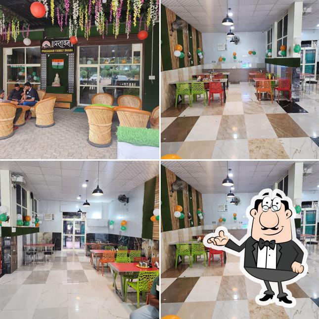 The interior of Prasadam Family Dhaba ( प्रसादम् फ़ैमिली ढाबा)