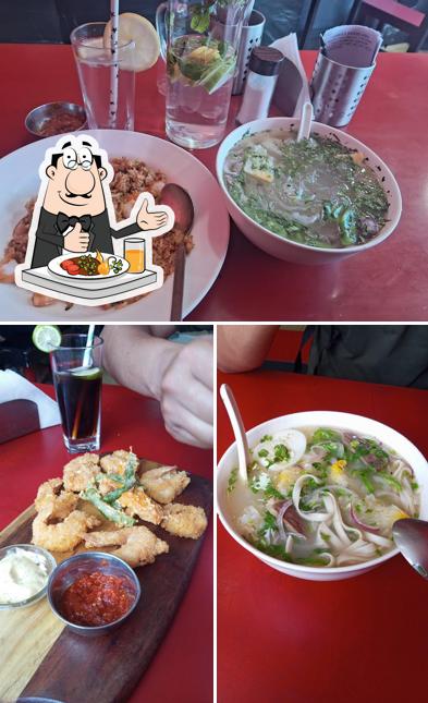 Take a look at the image displaying food and interior at Street Food Asia