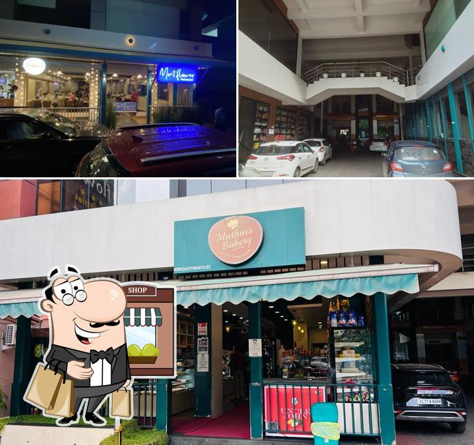 Enjoy the view at the outside area of Mathai’s Bakery