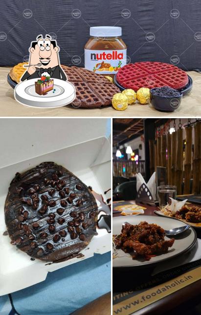 Chocolate cake at The Belgian Waffle Cafe
