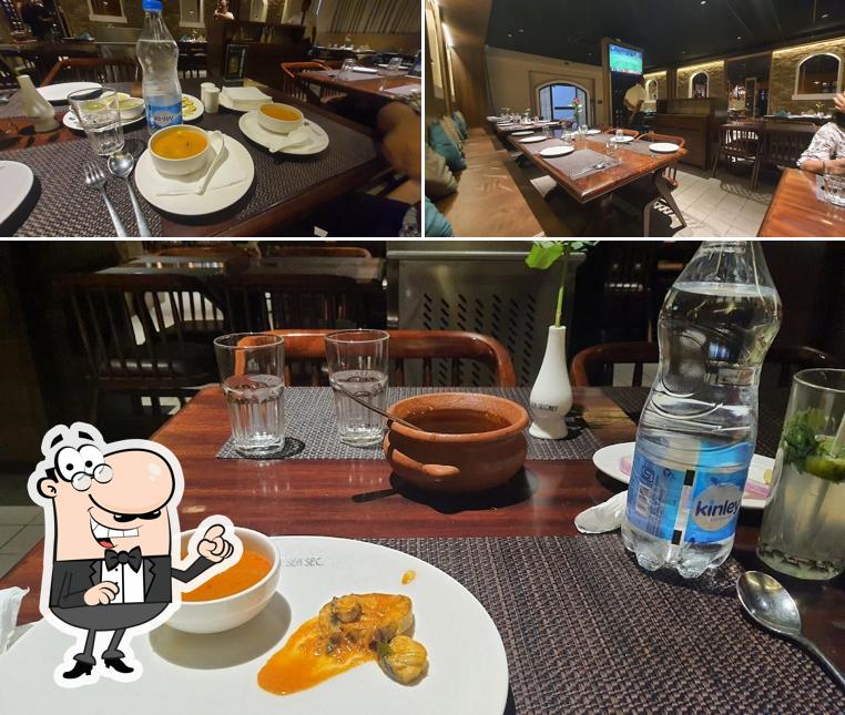 Take a seat at one of the tables at The Sea Secret