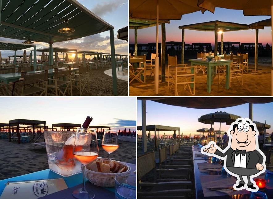 Gli interni di Bagno Ristorante Florida Viareggio