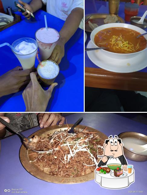 Hot and sour soup at Usha Restaurant