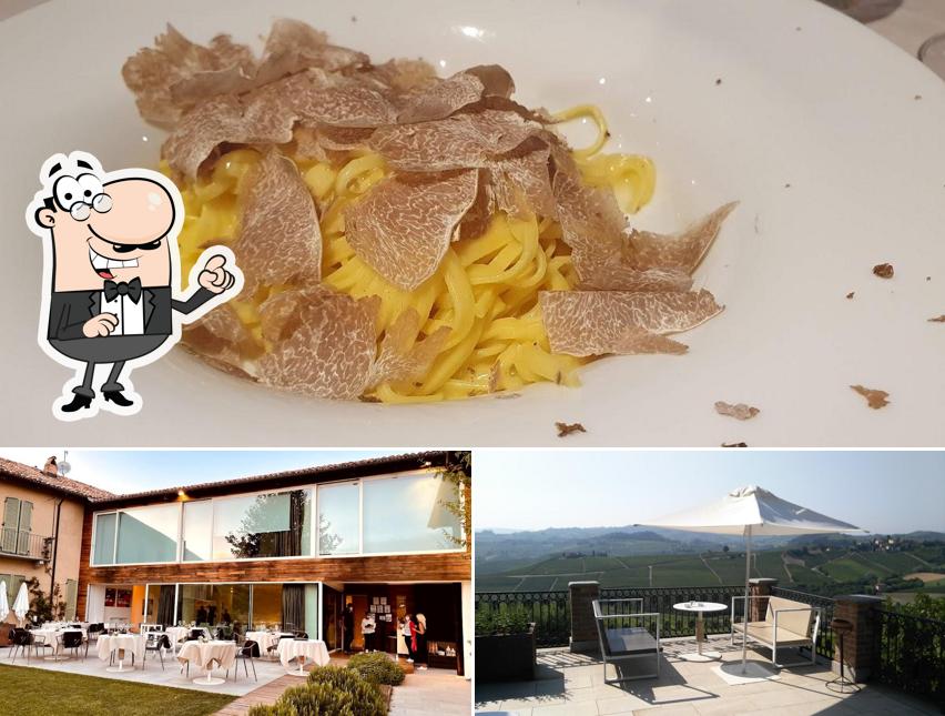 La immagine di esterno e cibo da Palas Cerequio Barolo Cru Resort
