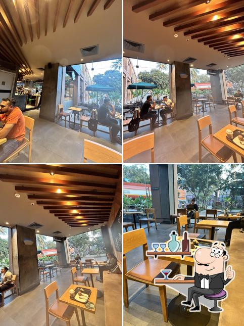 The interior of Starbucks