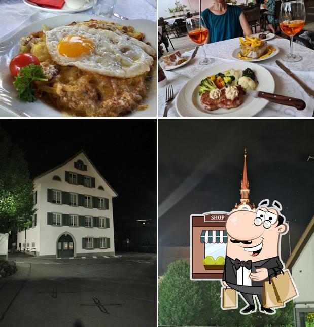 Tra le varie cose da Restaurant Bären si possono trovare la esterno e cibo