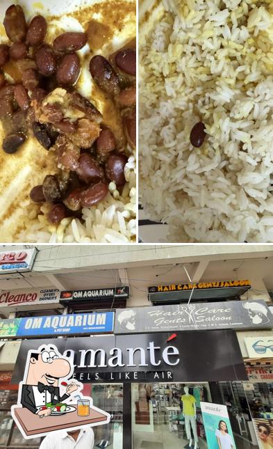 Among different things one can find food and exterior at Zayka