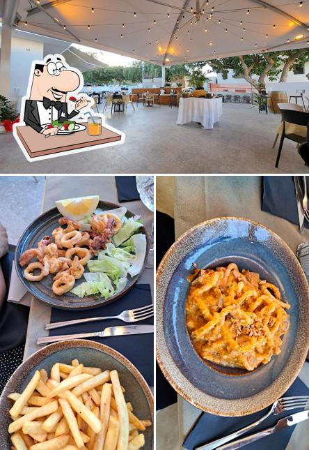 La cibo e interni del ristorante