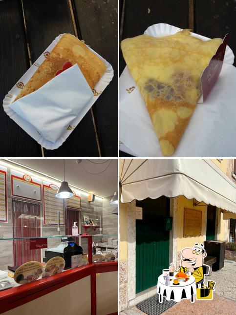 Tra le varie cose da La Creperie si possono trovare la cibo e interni