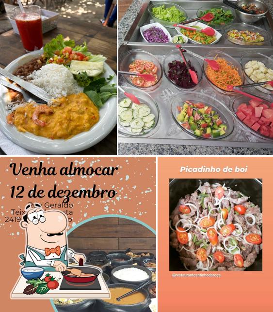 Curry de frango em Restaurante Cantinho da roça