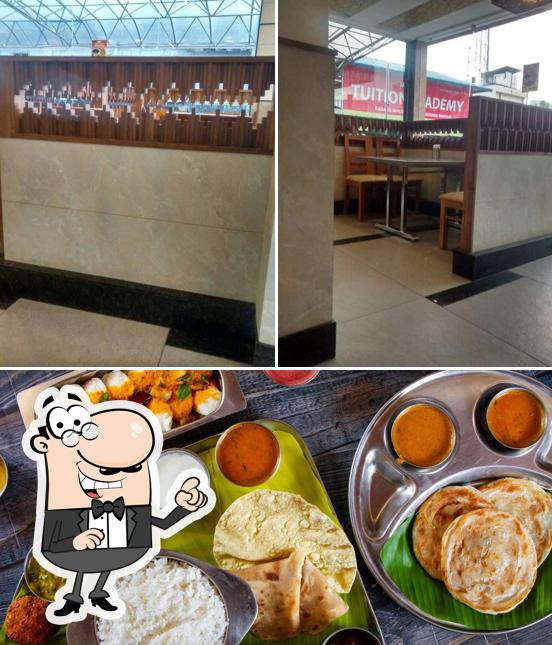 The photo of Saravana Bhavan’s interior and food