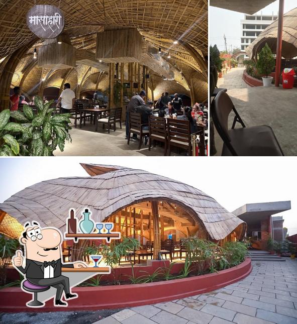 The interior of Aasra Restaurant