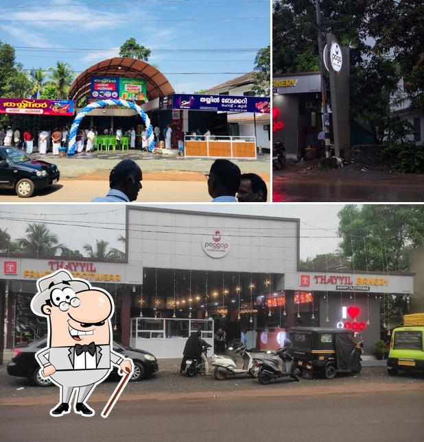The exterior of THAYYIL BAKERY AND RESTURAND POGO