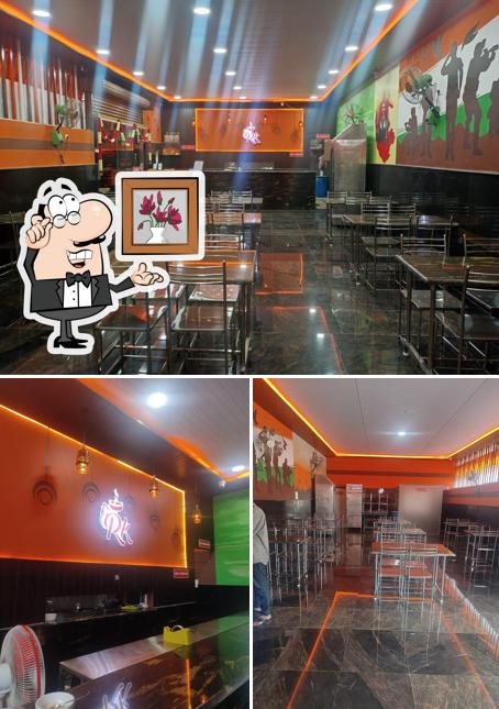 The interior of R K Naatu Biryani