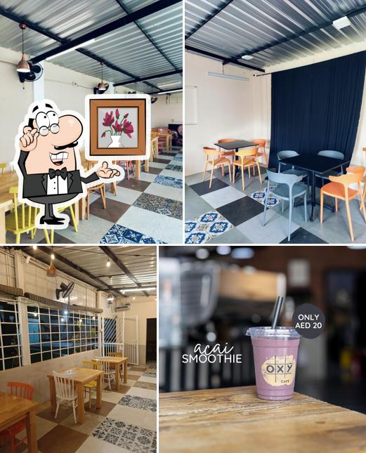 The interior of Oxy Cafe