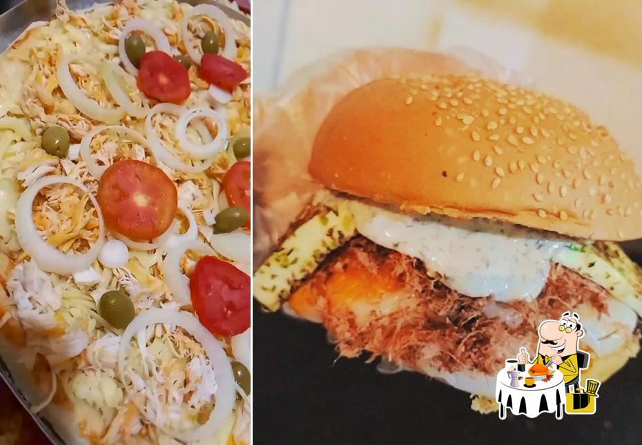 Platos en Mina burger