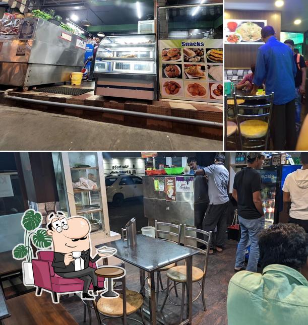 Take a seat at one of the tables at Ithaa's Biriyani