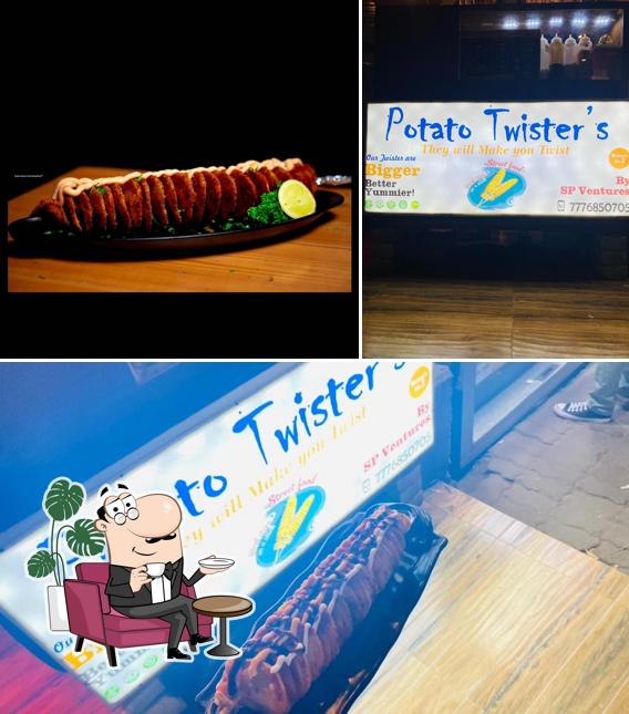 This is the image showing interior and food at Potato Twister’s