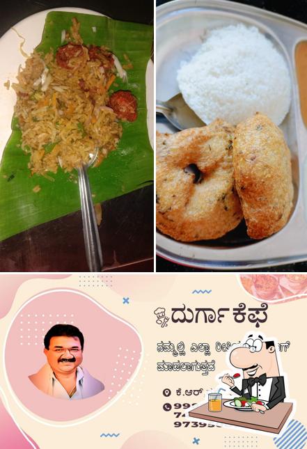 The photo of food and exterior at Durga Cafe
