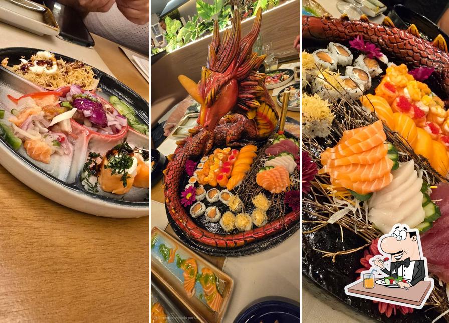 Platos en Nochi Sushi