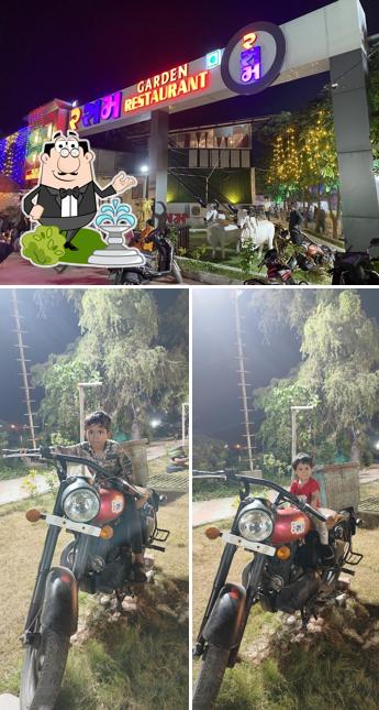 Enjoy the view at the outside area of Rasam Garden Restaurant