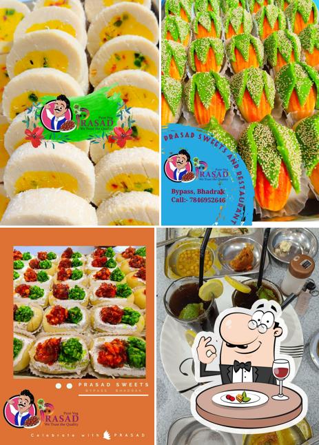 Food at Prasad sweets with restaurant