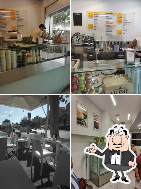 Gli interni di Rivareno Gelato