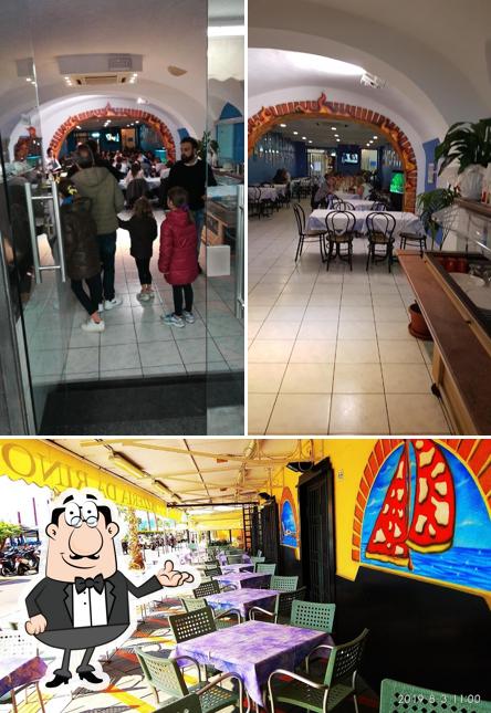 Gli interni di Pizzeria da Rino mare