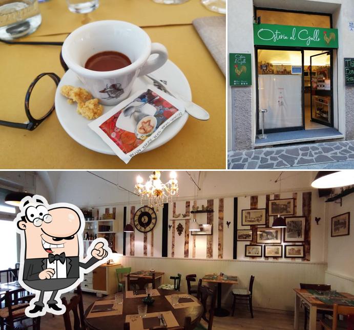 Gli interni di Osteria Al Gallo