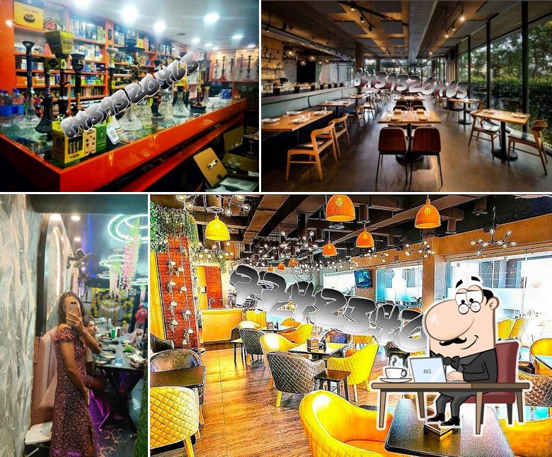 The interior of VapeNVibes Cafe & Lounge