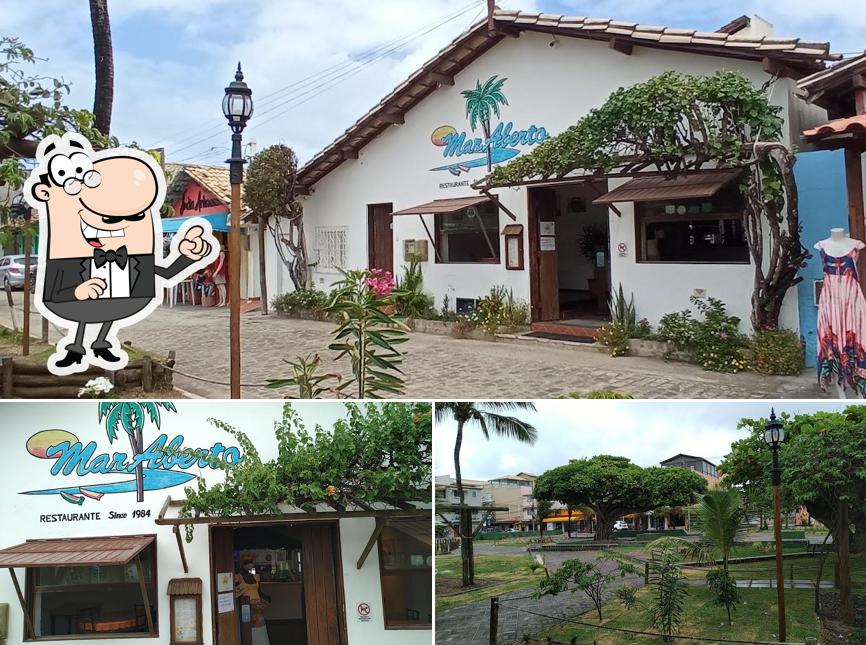 Desfrute da vista da área externa do Mar Aberto Restaurante