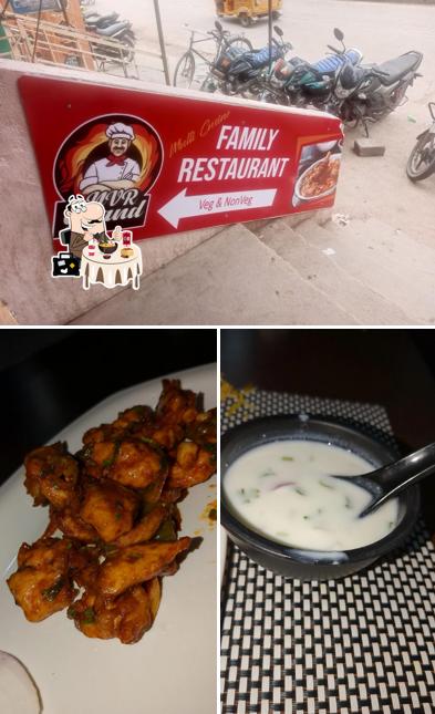 Check out the picture showing food and exterior at K .V Family Restaurant