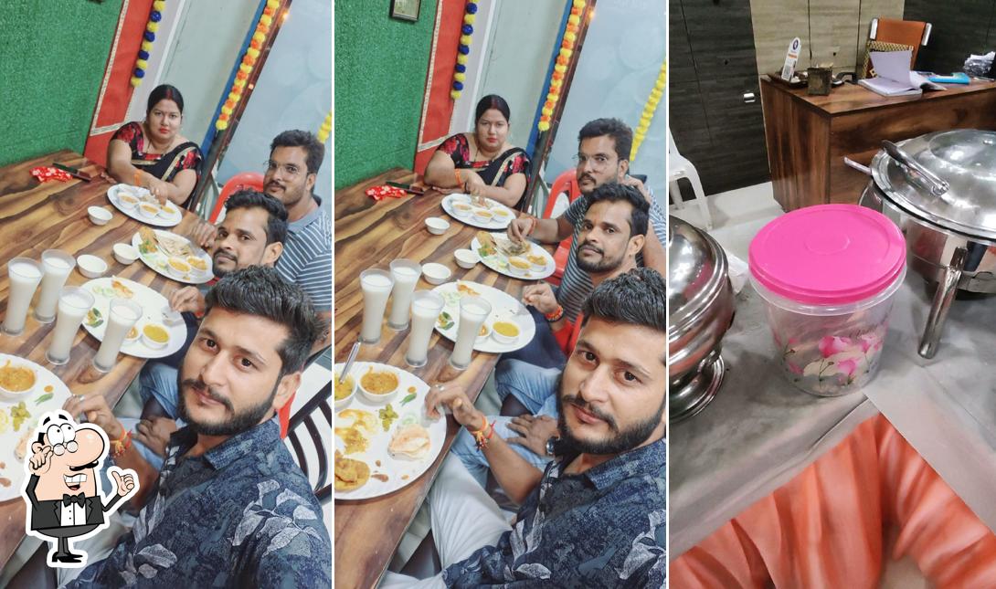 Take a seat at one of the tables at Raj Gharana