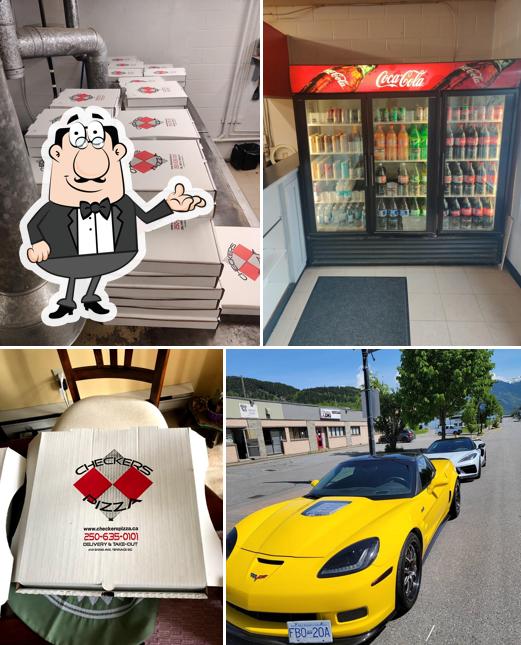 L'intérieur de Checkers Pizza