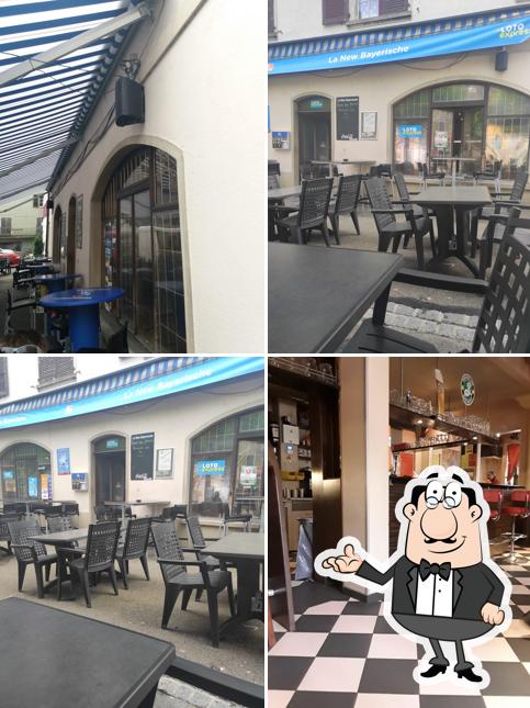 Siediti a un tavolo di Restaurant Bar La New Bayerische