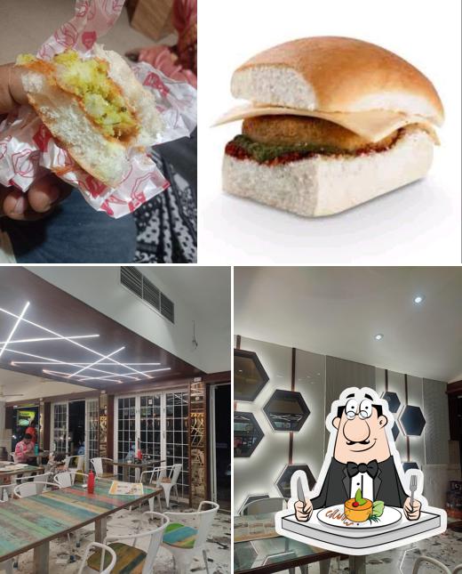 This is the image showing food and interior at Chaat Plaza