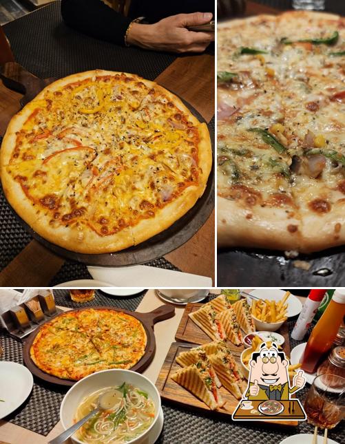 Order pizza at The Corner House Restaurant & Bar