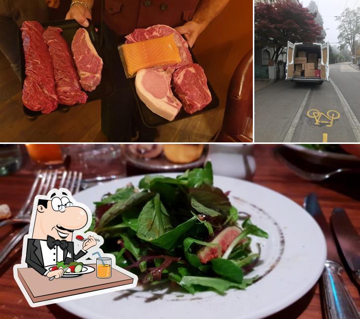 La foto di cibo e esterno da Williams ButchersTable am Hegibachplatz