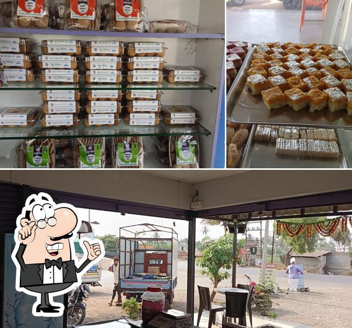 Check out the image depicting interior and food at Shree Gharguti Biscuits