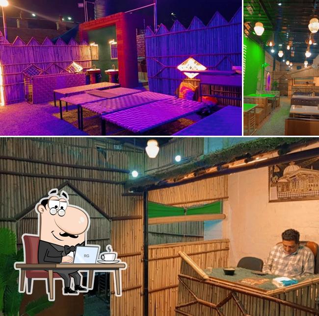 The interior of Delhi Darbar Zayka Restaurant
