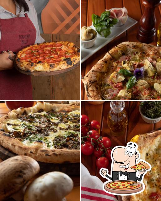 Consiga pizza no Forneria Belli
