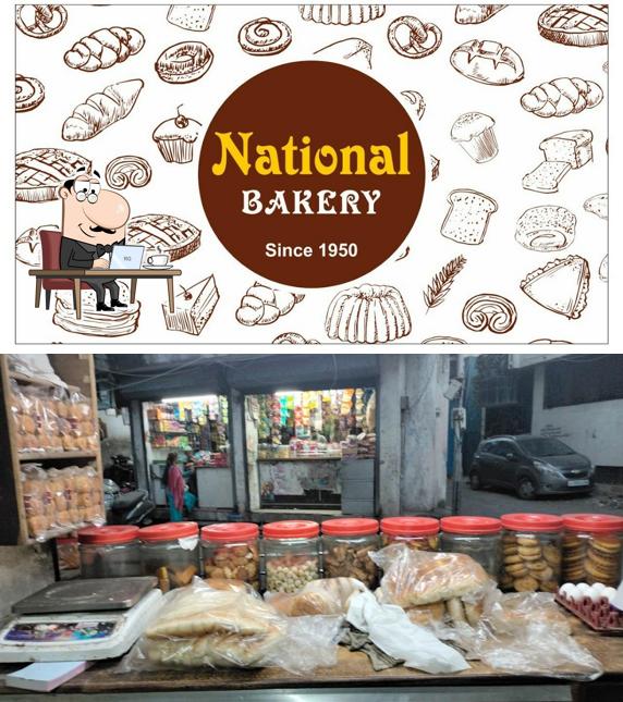 The interior of National Bakery