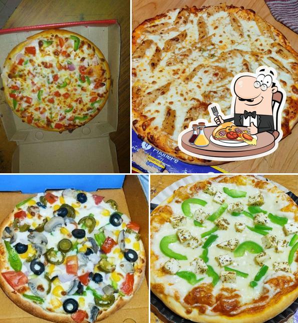 Pick various types of pizza