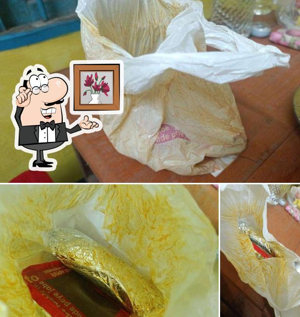 The picture of interior and food at Roy Kitchen