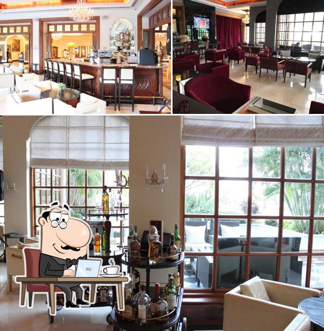 Take a seat at one of the tables at Seasons Bar and the Lounge