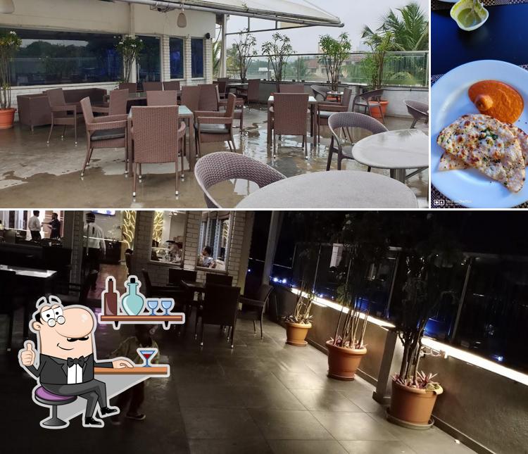 Check out the photo showing interior and food at Latitude